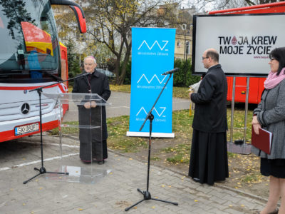 Mobilny Punkt Poboru Krwi, catering, Arcybiskup Henryk Hoser