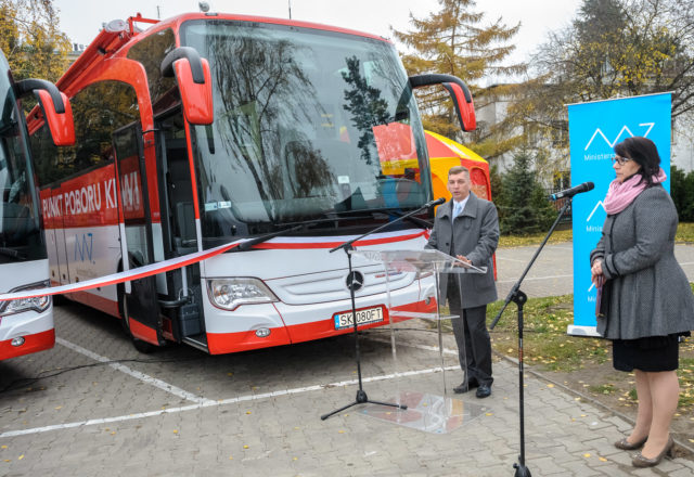 Mobilny Punkt Poboru Krwi, catering, Podsekretarz Stanu Cezary Rzemek